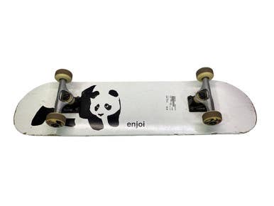 Used Enjoi PANDA BOARD Complete Skateboard White 7 3/4" 11347-S000267722