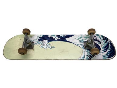 Used WAVE SKATEBOARD Complete Skateboard Cream White 8" 11347-S000267721