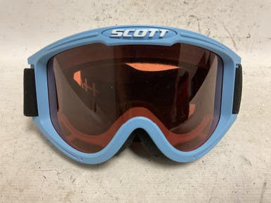 Used Scott ALTA Snow Goggles Adult Black And Carolina Blue 11855-S000202375