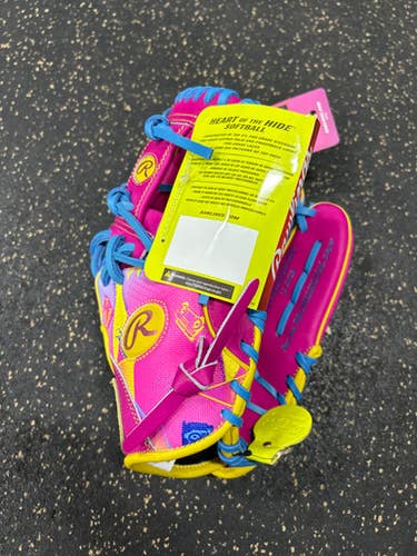 Used Rawlings HEART OF THE HIDE FP BB/SB Glove RH Throw Carolina Blue And Pink 12" 11337-S000484836