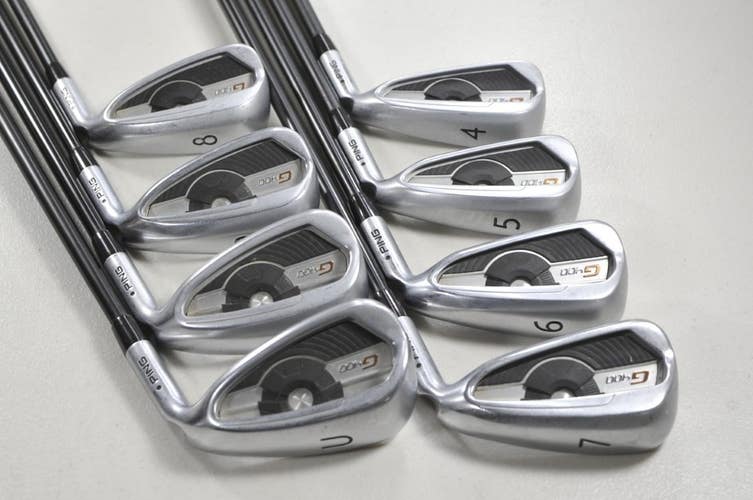 Ping G400 4-W,UW Iron Set Senior Flex Black Dot Right Alta CB Graphite # 216055