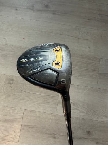 Men's 2022 Callaway Rogue ST Max Draw Right Handed Fairway Wood Stiff Flex 3 Wood (Used)