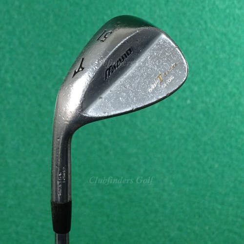 LH Mizuno MP T Series Chrome 51-6 51 Gap Wedge Dynamic Gold Steel Wedge Flex