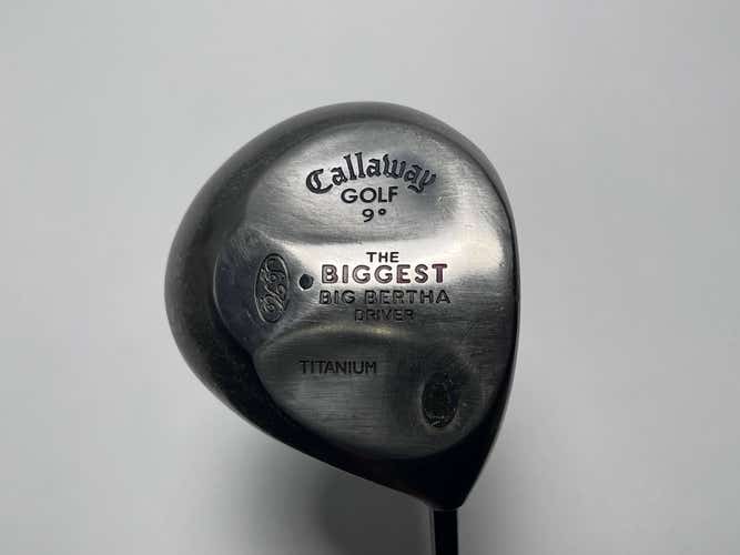 Callaway Biggest Big Bertha Driver 9* True Temper EI-70 Stiff Graphite Mens RH