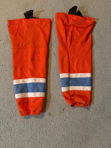 Orange little caesrers game socks size 28”