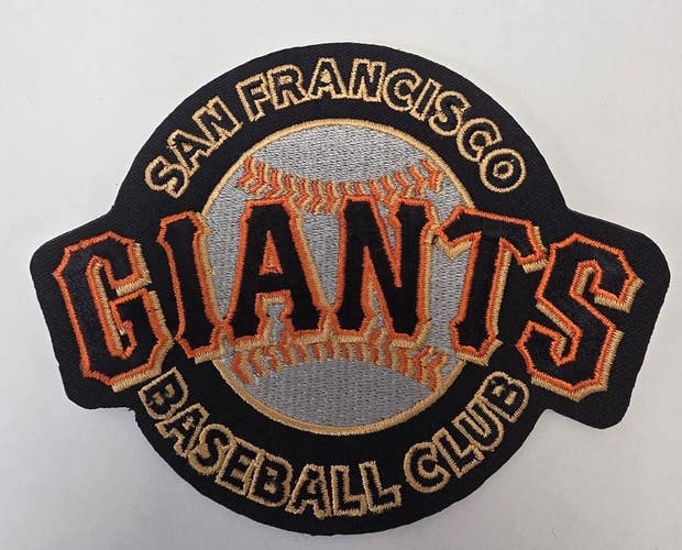San Francisco Giants Iron On Embroidered 5" x 3.75" Black Jersey Baseball PATCH
