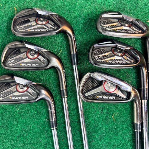TaylorMade Burner 2.0 Black 6-PW 5 Iron 1.0 Steel Assorted FLEX Shaft Golf Clubs