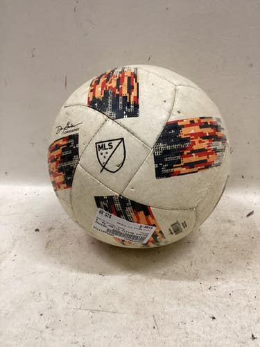 Used Adidas NATIVO GLIDER All Size Soccer Ball White And Orange 4 11725-S000500051