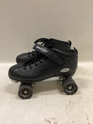 Used Riedell DART Senior Roller Quad Skates Black Senior 10 11725-S000500079