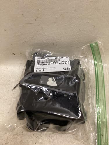 Used Franklin BB/SB Batting Gloves Black And Grey XL 11725-S000500148