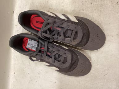 Used Adidas Soccer Indoor Shoes Grey And White Senior 6 11725-S000500168