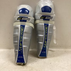 Used Bauer SUPREME 30 Senior Shin Guards White 15" 11725-S000500368