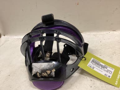 Used SPORTSHIELDS FIELDERS MASK BB/SB Fielders Mask Black And Purple One Size 11725-S000500504