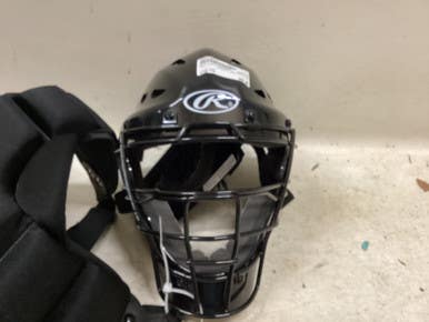 Used Rawlings CPPRDGY-B CHEST W/HELMET Catchers Chest Protector Black Youth 11725-S000500515