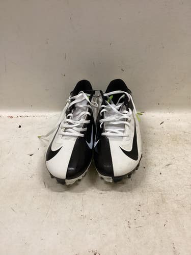 Used Nike VAPOR ELITE LAX Cleats Mens Black And White Senior 11 11725-S000500624