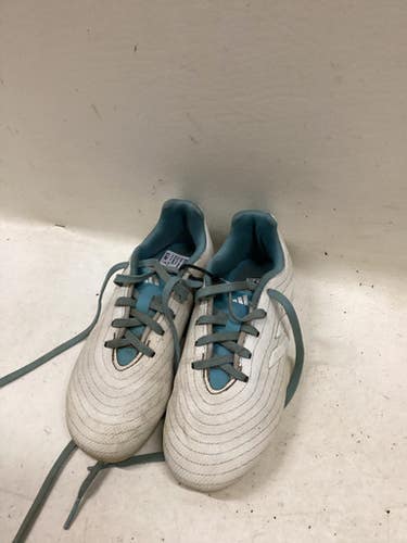 Used Adidas Soccer Cleats White And Carolina Blue Youth 13.0 11725-S000500681