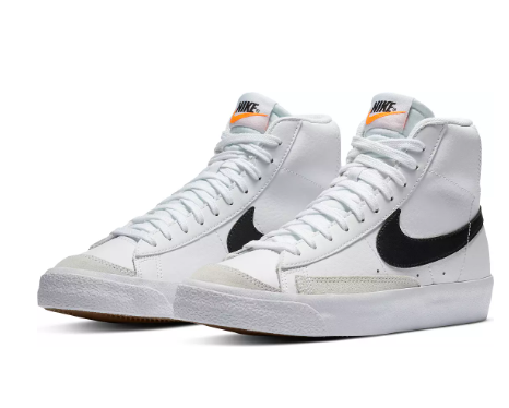 Size 7 - Nike Blazer Mid 77 White Black (GS) DA4086-100