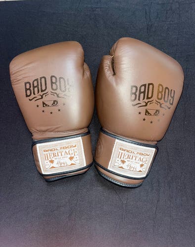 NEW Bad Boy Muay Thai Heritage Natural Leather Boxing Gloves
