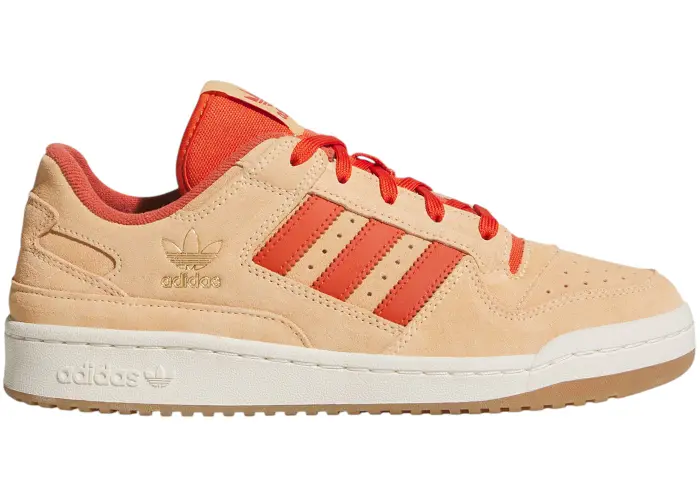 Size 8.5 - adidas Forum Low CL Glow Orange Preloved Red JS1098
