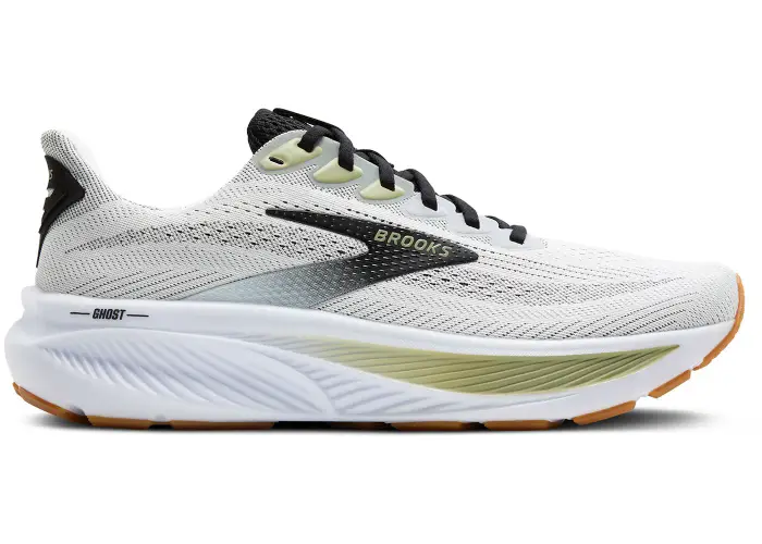 Size 8.5 - Brooks Ghost 17 White Black Tea 110442-1D-191