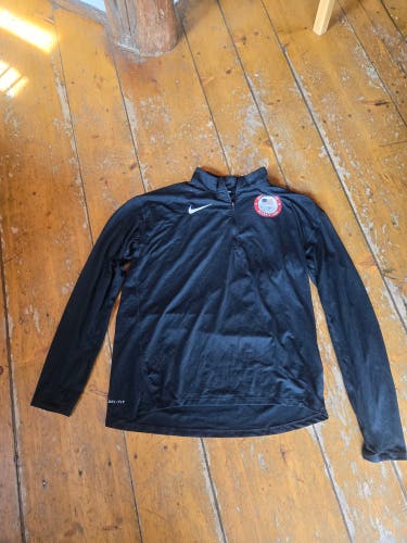 USED 2018 OIympics Nike Dri-fit Quarter-zip Base Layer - Large