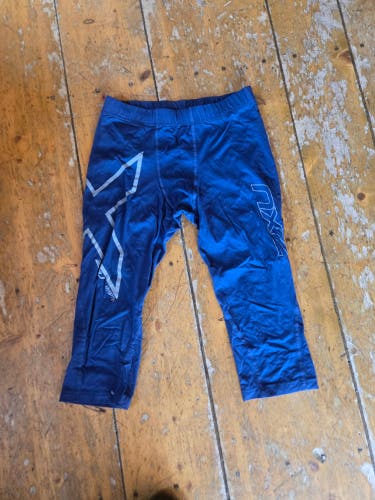 USED Blue Medium Men's 2XU Thermal Compression 3/4 Bottoms