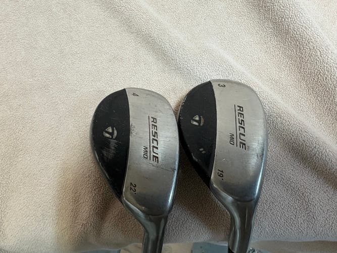 Men's TaylorMade Rescue Right Handed Woods Set Regular Flex Steel Shaft (Used)