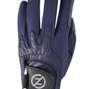 Zero Friction Cabretta Elite Golf Glove (Navy, LEFT, One Size) Compression NEW