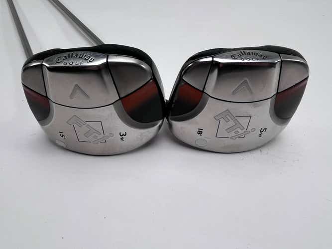 Callaway FT-i Squareway 3 & 5 Fairway Wood Set 15* 18* Fujikura Sakura Ladies RH