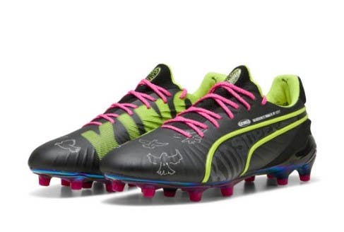 Size 10 - Puma King Ultimate FG/AG KidSuper Black Electric Lime 108437-01