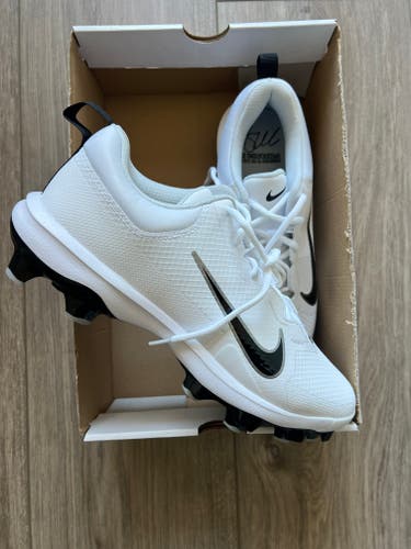 White Men's Size M 11.0 (W 12.0) Adult Nike Low Top Molded Cleats (New)