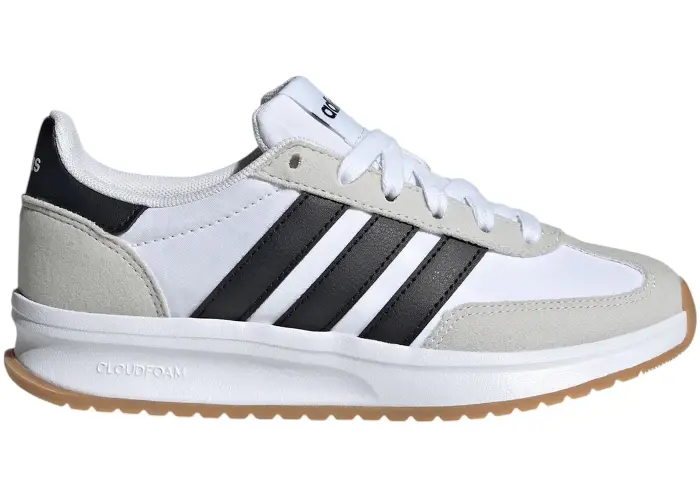 Size 4.5 - adidas Run 70s 2.0 Cloud White Core Black Grey One (GS) JI2266