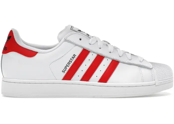 Size 11 - adidas Superstar II Cloud White Better Scarlet JQ4728