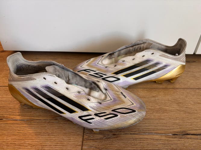 Adidas F50 Elite FG Soccer Cleats, Gold, Men's Size M 9.0 (Used)