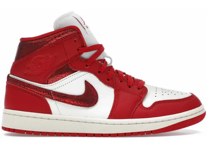 Size 8.5 - Jordan 1 Mid SE Red Cracked Leather (Women's) HJ9337-106