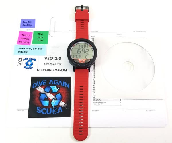 Oceanic Veo 2.0 Scuba Dive Wrist Computer Diving Air & Nitrox EXCELLENT!   #6201
