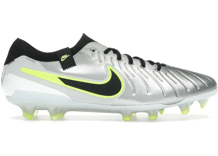 Size 8.5 - Nike Tiempo Legend 10 Elite FG Metallic Silver Volt Black DV4328-001
