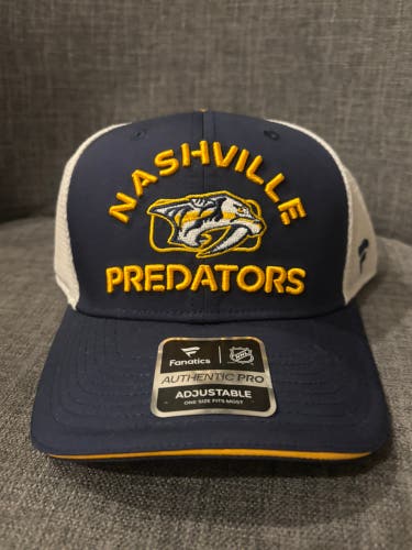 Nashville Predators NHL Fanatics Authentic Pro Adjustable Hat New