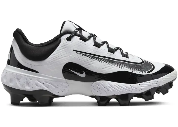 Size 10 - Nike Alpha Huarache Elite 4 Low MCS White Black FD6255-108