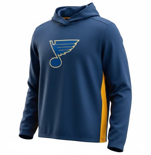 Fanatics Authentic Pro St Louis Blues Navy Blue Hoodie (New) 85438