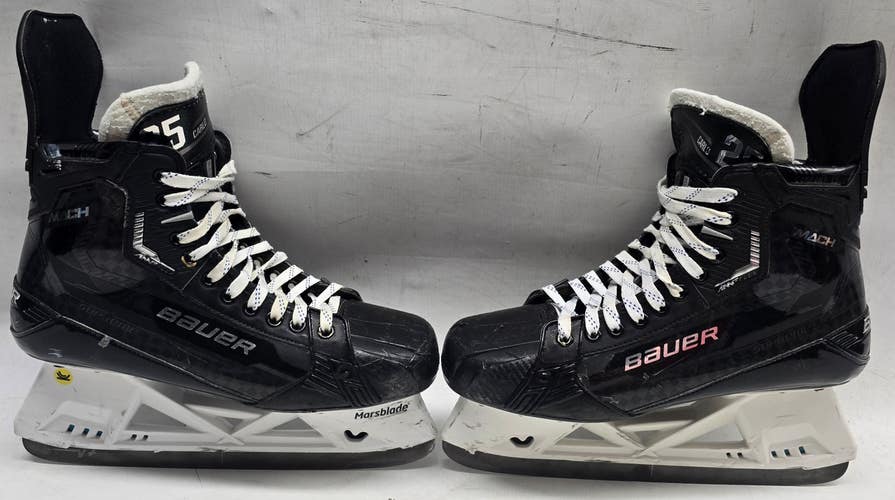 BAUER SUPREME MACH ICE HOCKEY SKATES PRO STOCK 11.5 C USED NHL. (14892)