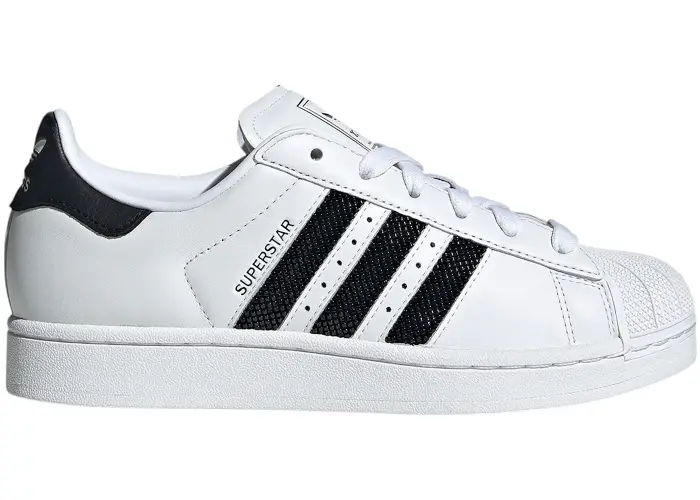 Size 9.5 - adidas Superstar II White Black Beaded Stripes (Women's) JP9678
