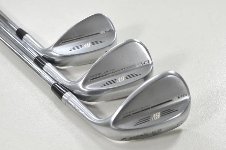 Titleist Vokey SM9 Tour Chrome 50*,54*,60* Wedge Set RH Wedge Flex Steel #215784