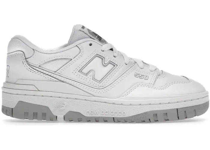 Size 5 - New Balance 550 White Grey (GS) GSB550PB