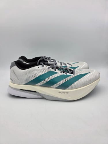 Adidas Adizero Boston 13 Running Shoes Men’s Size 11.5 Cloud White Teal JR4791