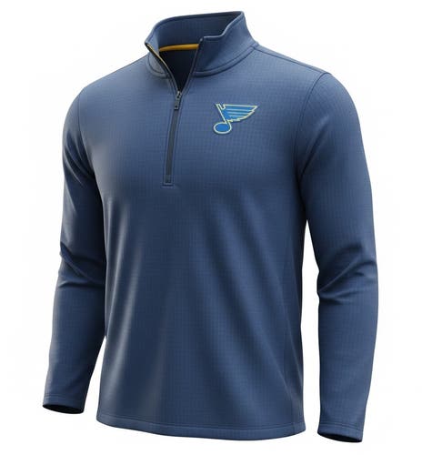 Fanatics Navy Blue Quarter Zip St Louis Blues Team Issued (New) 24529