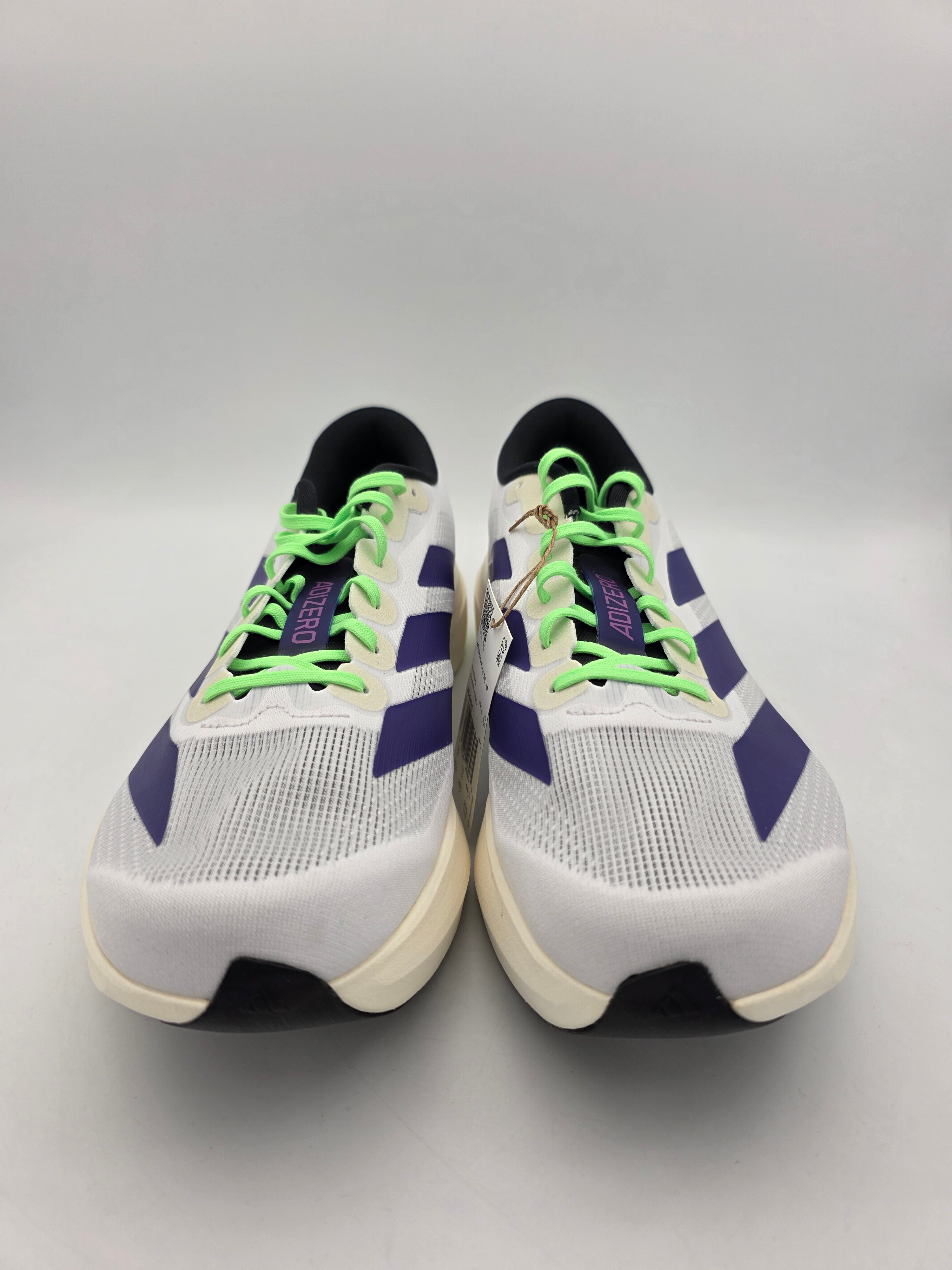 Adidas Adizero EVO SL White Purple Lime Sneakers JS4495 Mens Running Shoes US 13 Adidas Adizero Evo SL White Collegiate Purple Lime Burst  main image 3