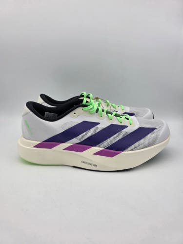 Adidas Adizero EVO SL White Purple Lime Burst JS4495 Men’s Size 8