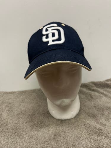 MLB San Diego Padres NWT Hat StrapBack Adjustable Retro Logo Navy/Gold OSFA NEW