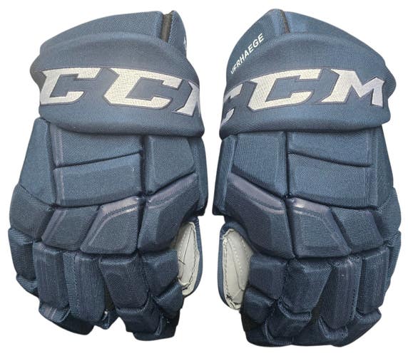 CCM HGQL Pro Stock Custom Hockey Gloves 14" Navy NHL EGE NEW (14959)